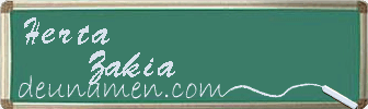Herta Zakia Visitenkarte